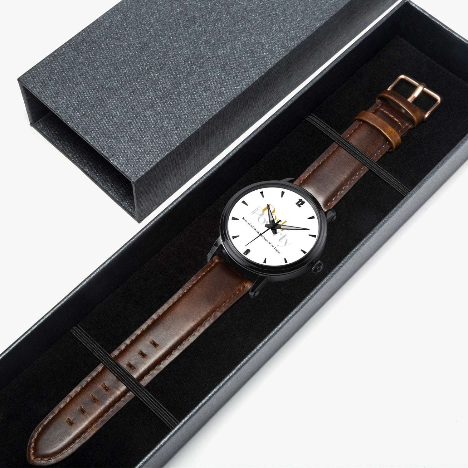 Posh Poverty 46mm Unisex Automatic Watch (Black)