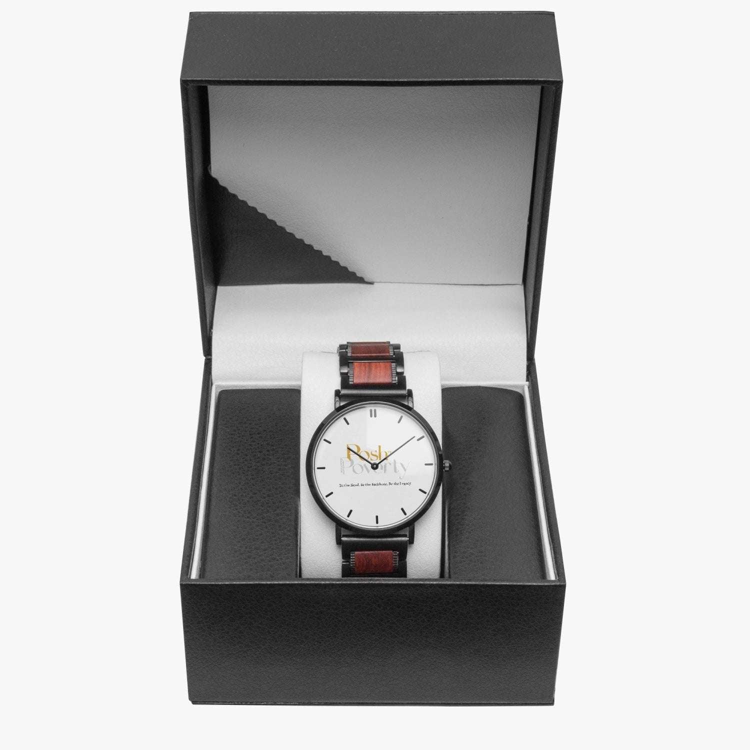 Posh Poverty New wooden Strap Quartz Watch - With Indicators