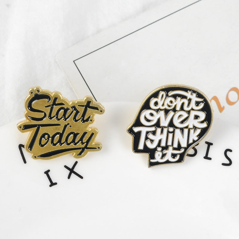 Letter Jewelry Brooch