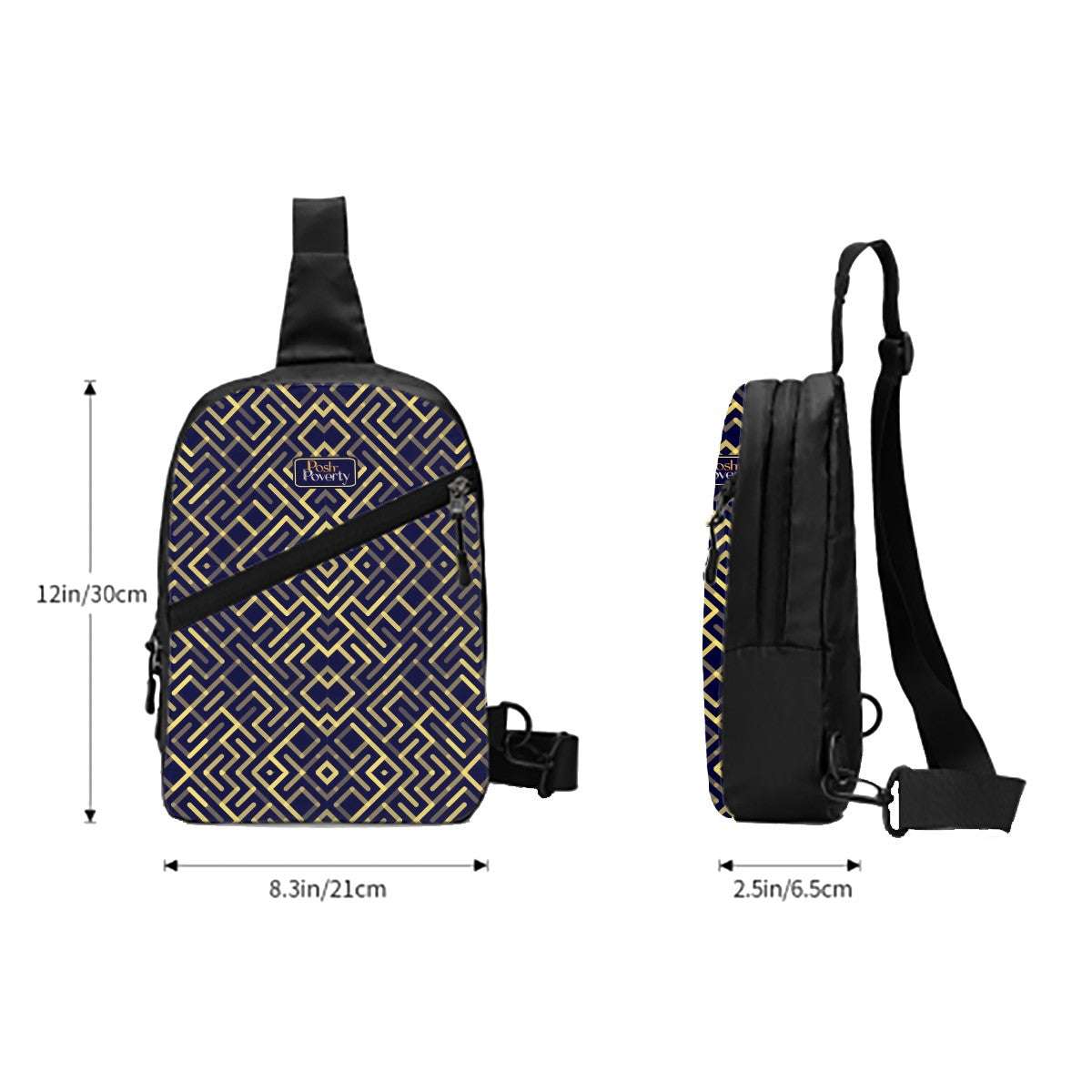 Posh Poverty A-Maze Sports Crossbody Sling Bag