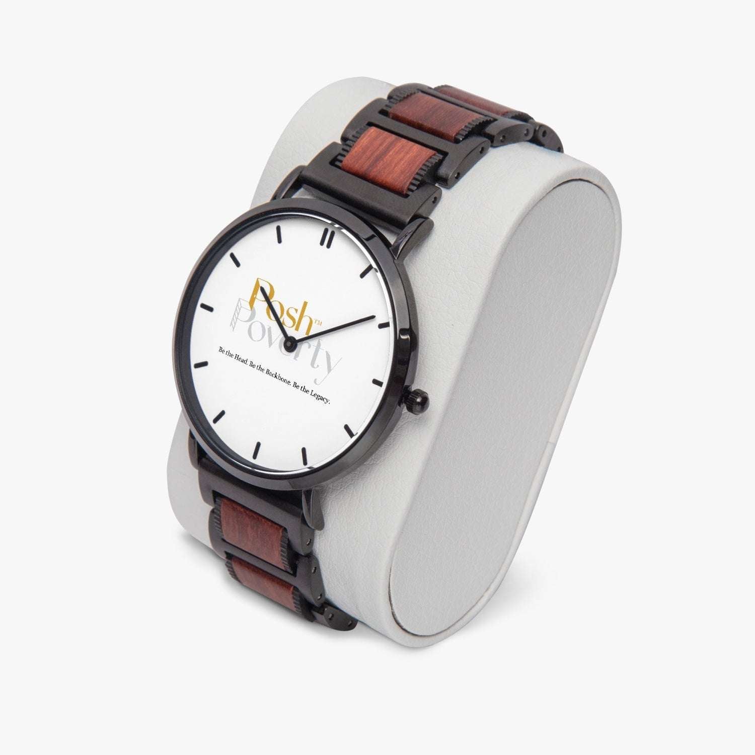 Posh Poverty New wooden Strap Quartz Watch - With Indicators