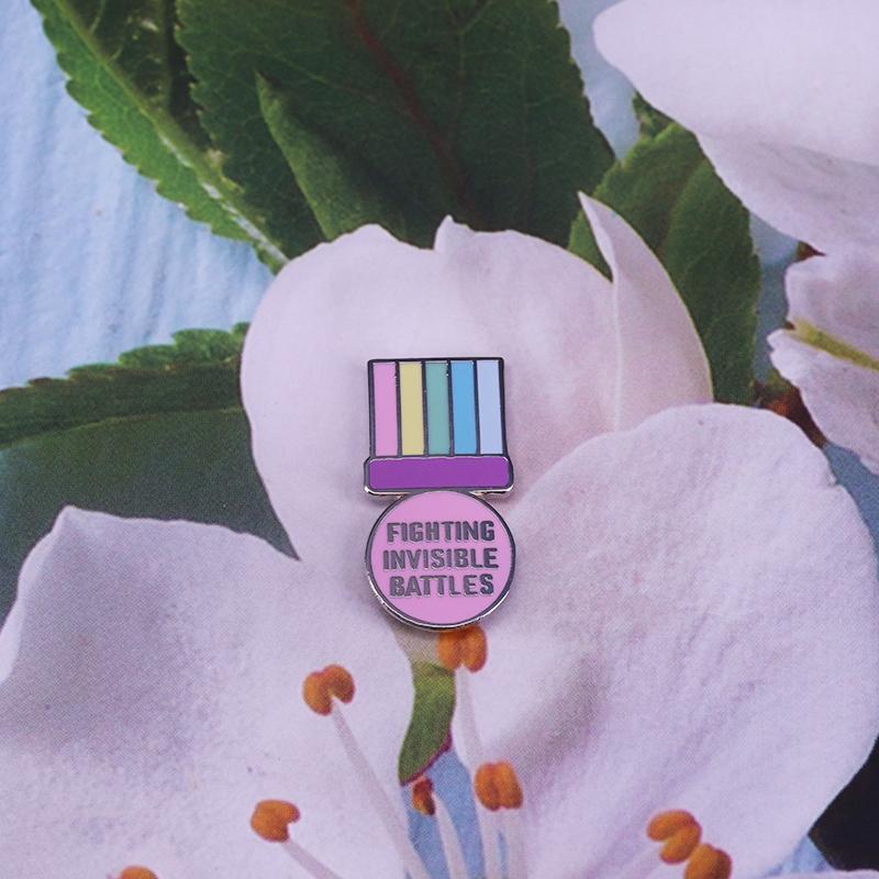 Fighting Invisible Battles Pin
