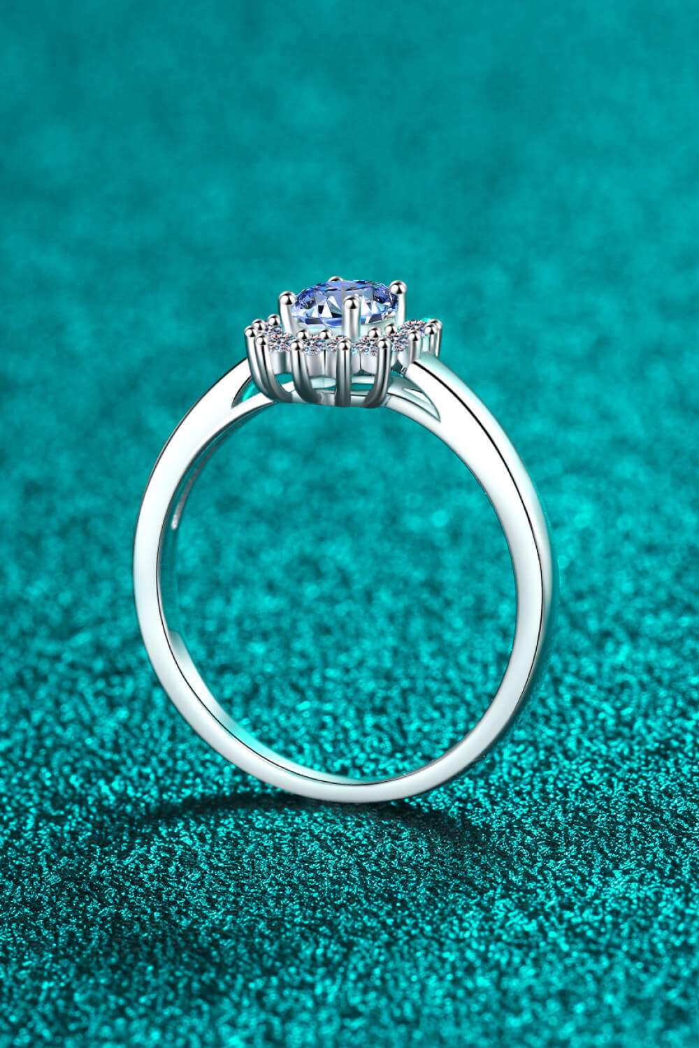 925 Sterling Silver Birthstone Moissanite Ring