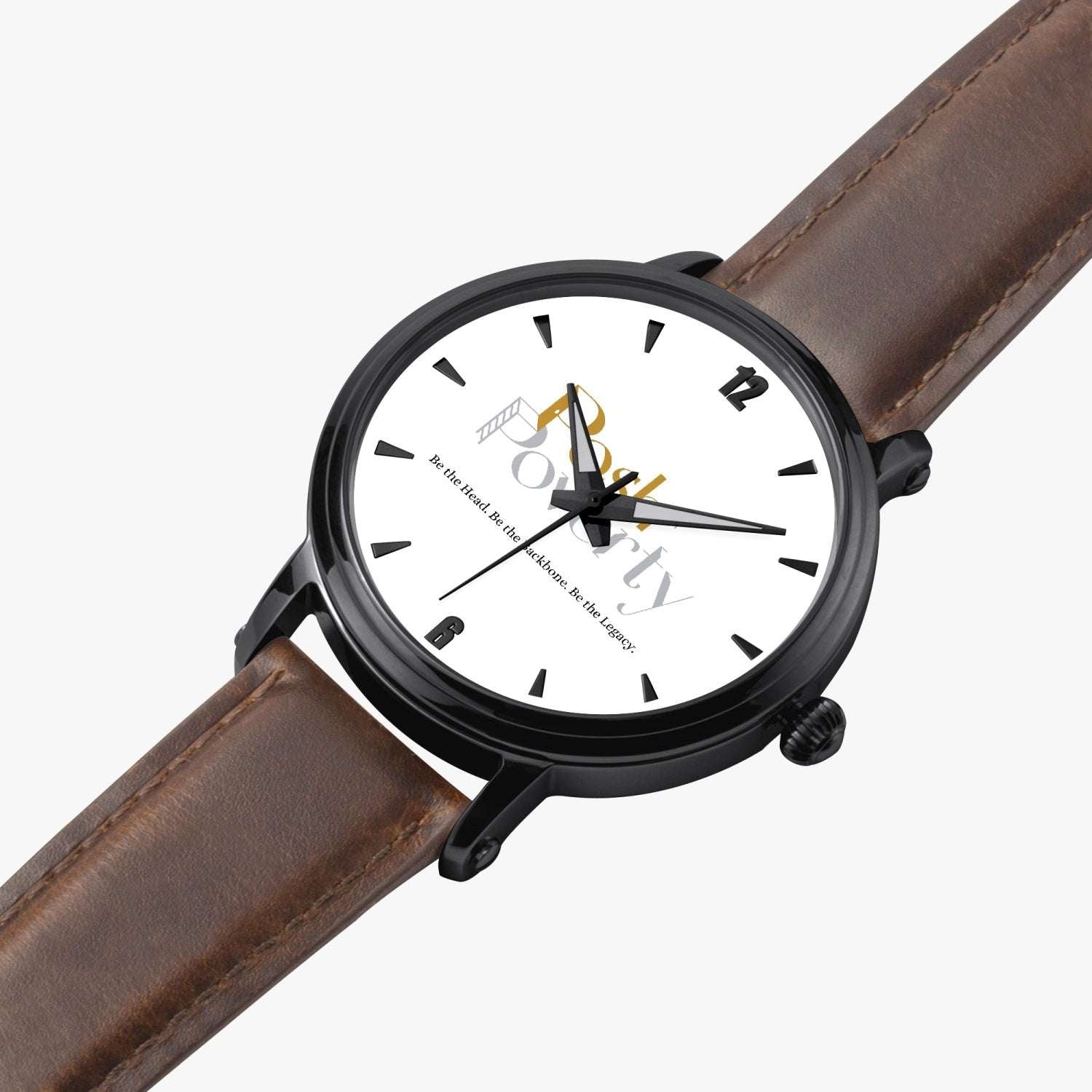 Posh Poverty 46mm Unisex Automatic Watch (Black)