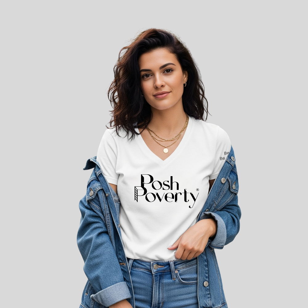 Posh Poverty Women’s Relaxed V-Neck T-Shirt