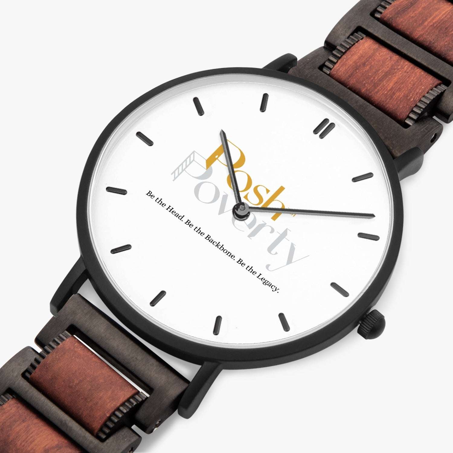 Posh Poverty New wooden Strap Quartz Watch - With Indicators