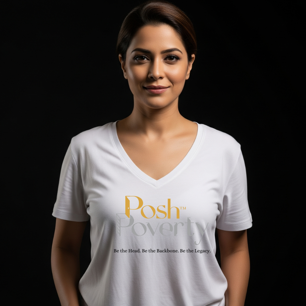 Posh Poverty Women’s Relaxed V-Neck T-Shirt