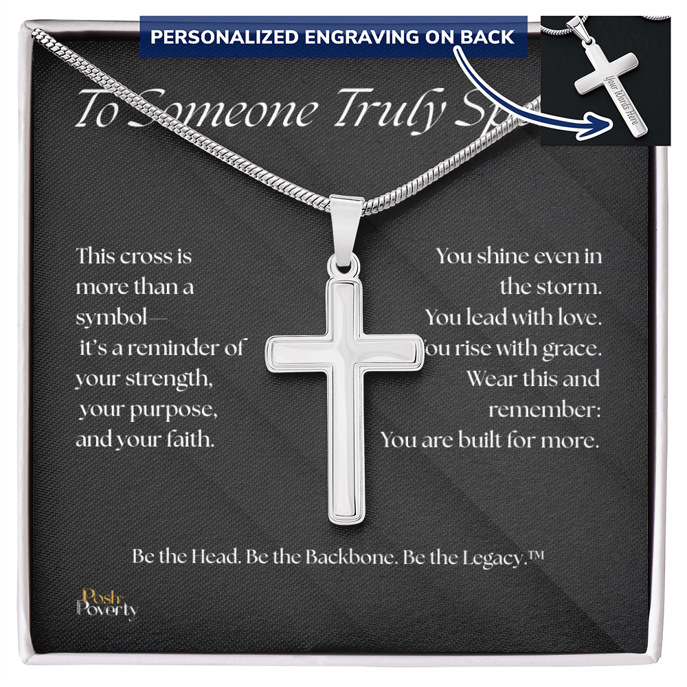 To Someone Truly Special...Engraved Cross Necklace