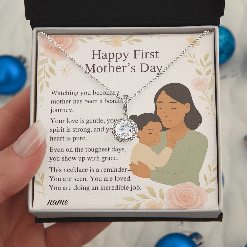 Happy First Mother's Day Love Knot Necklace