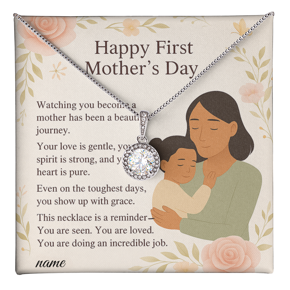 Happy First Mother's Day Love Knot Necklace