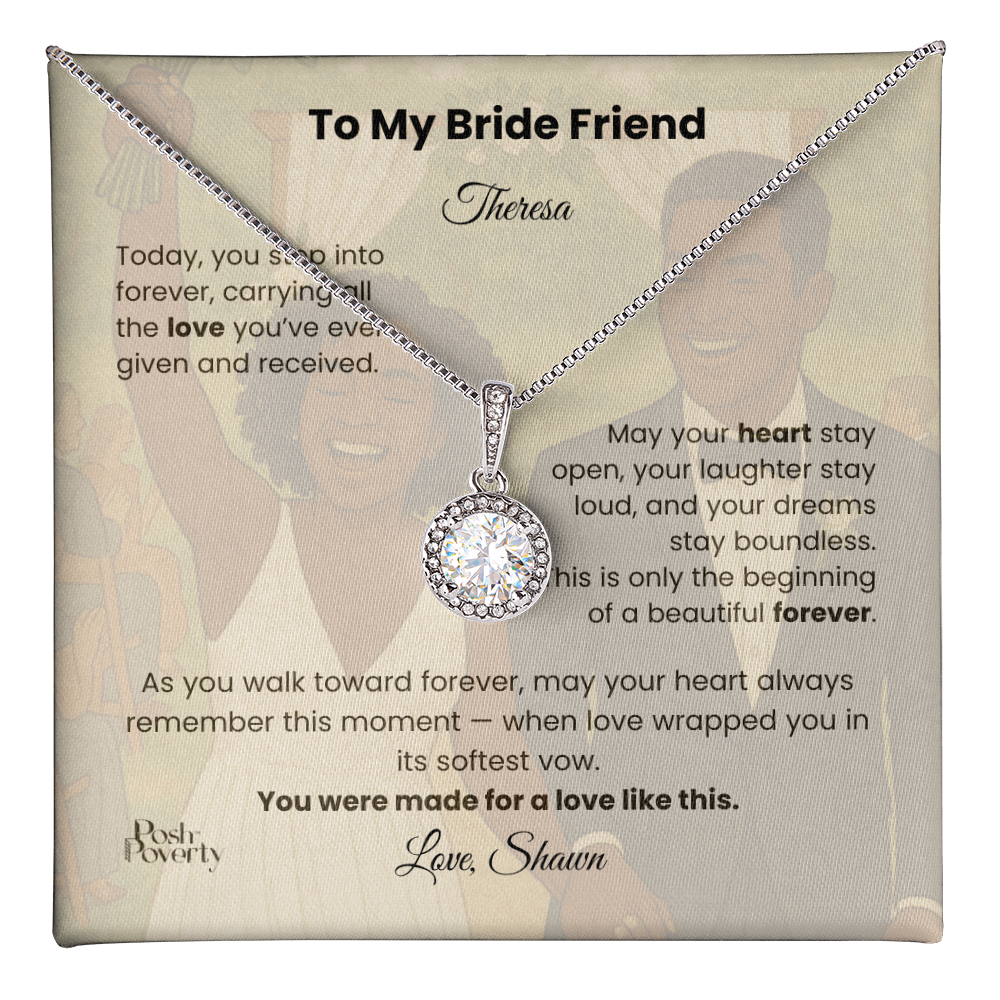 To My Bride Friend Personalized Eternal Hope Necklace