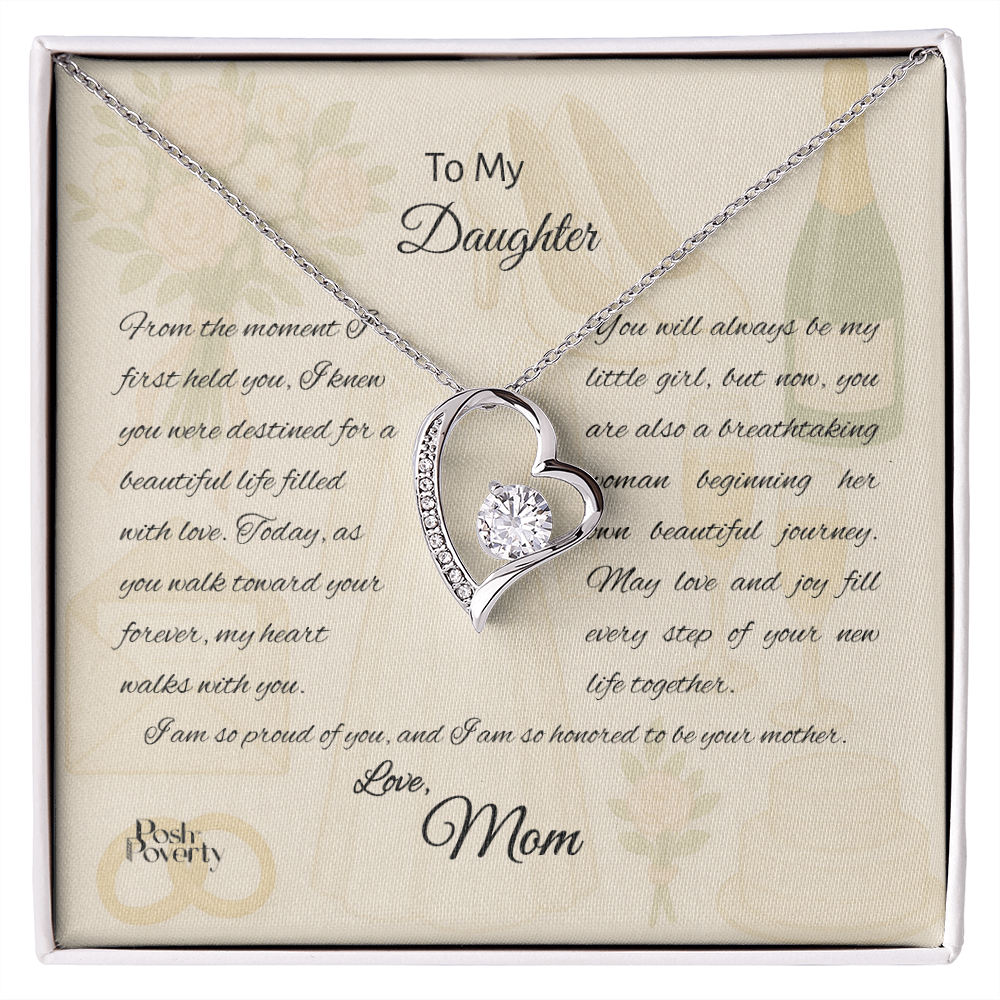 Mother to Bride to Be Daughter...Forever Love Necklace