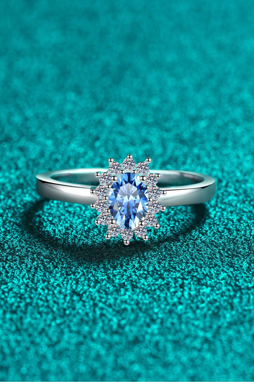 925 Sterling Silver Birthstone Moissanite Ring