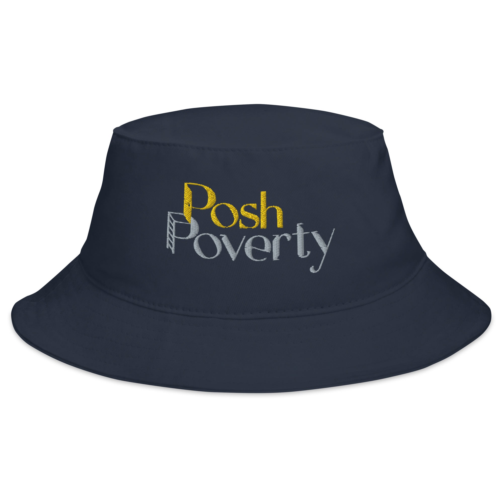 Posh Poverty Embroidered Bucket Hat