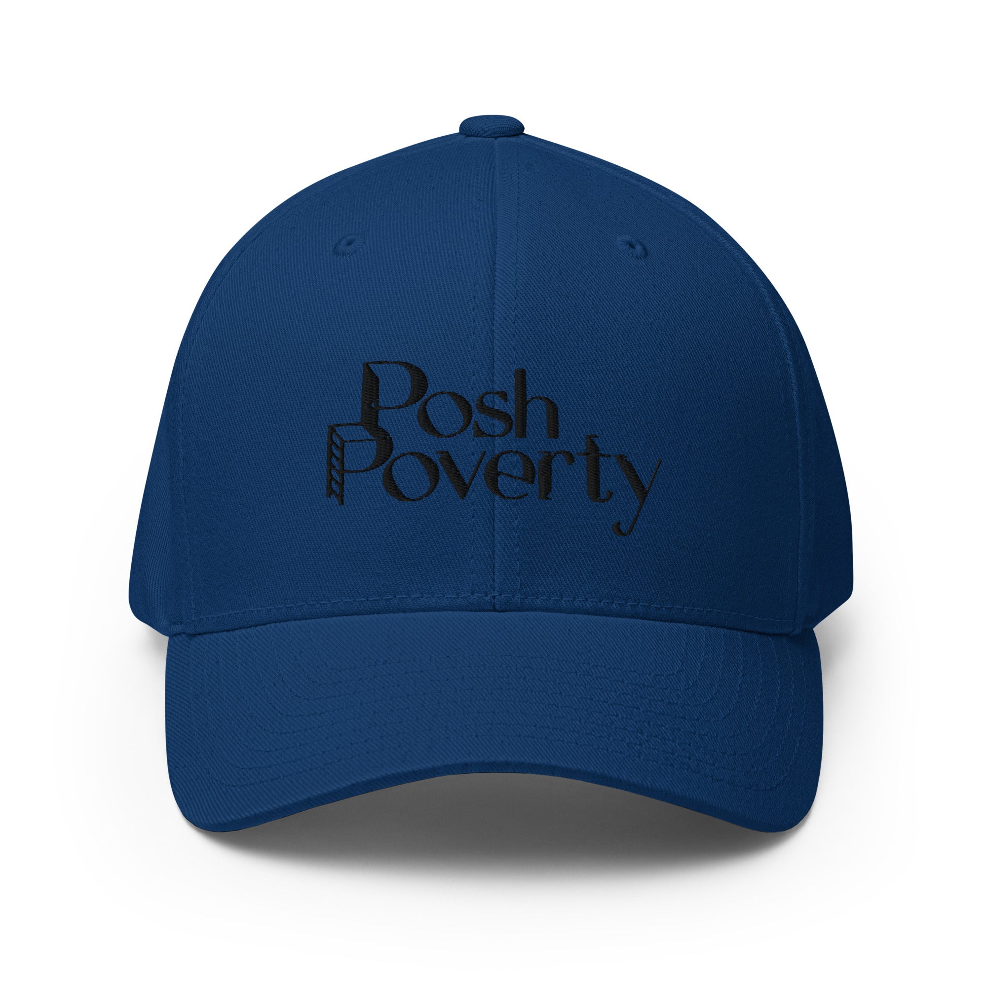 Posh Poverty Embroidered Structured Twill Cap