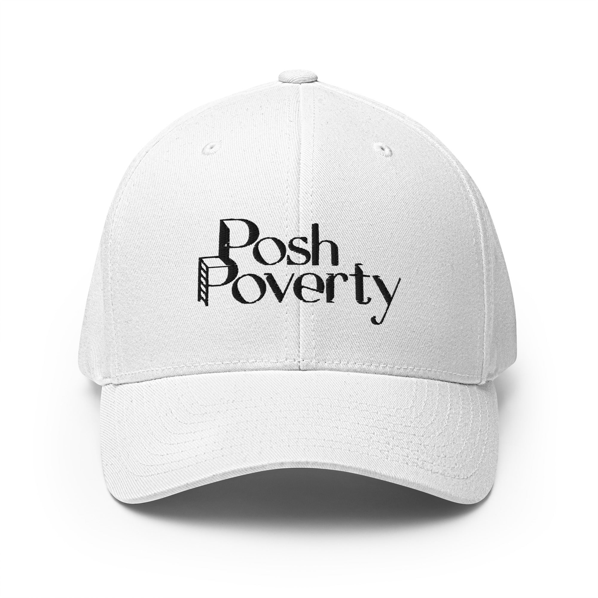 Posh Poverty Embroidered Structured Twill Cap