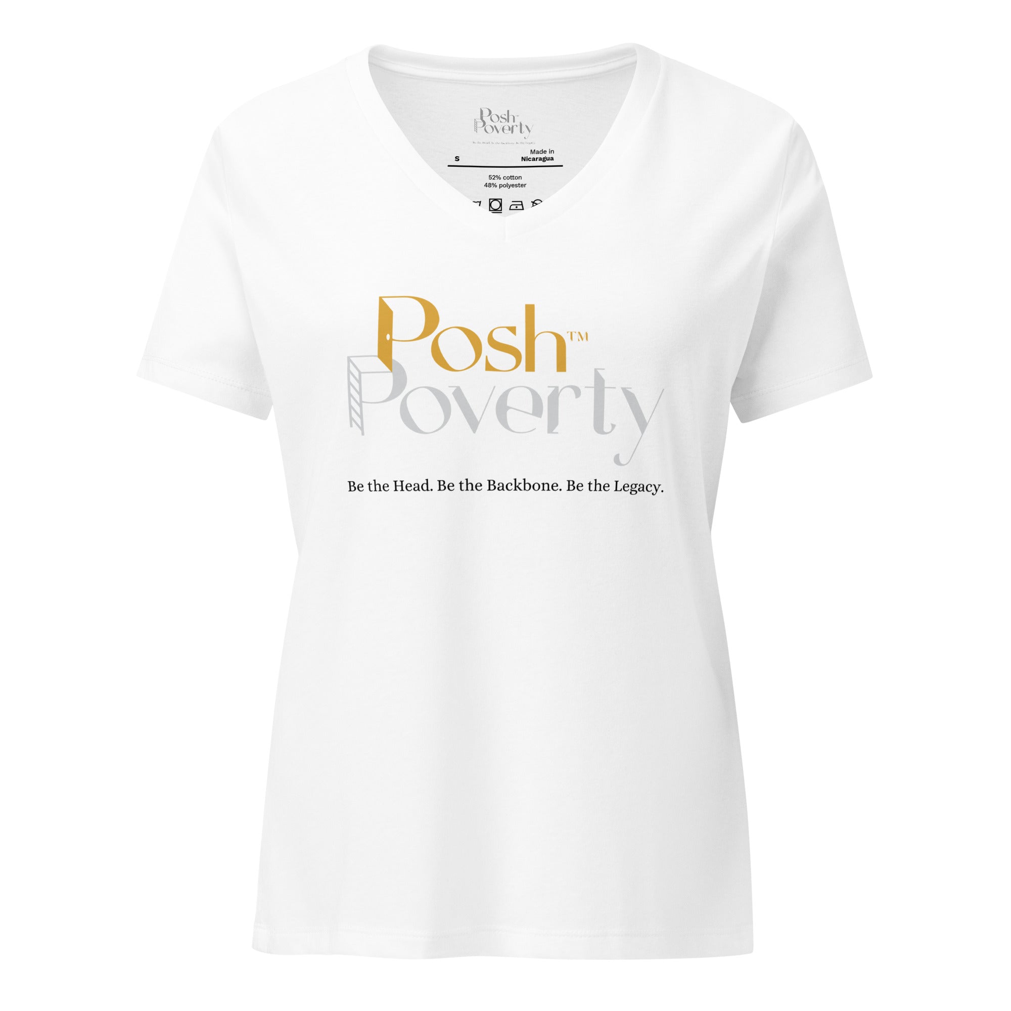 Posh Poverty Women’s Relaxed V-Neck T-Shirt